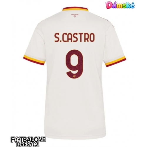 AS Roma Santiago Castro #9 Dámské Venkovní Dres 2026-27 Krátký Rukáv AS Roma Santiago Castro #9 Dámské Venkovní Dres 2026-27 Krátký Rukáv